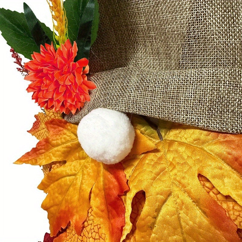 Halloween Gnome Door Hanging Wreath-2