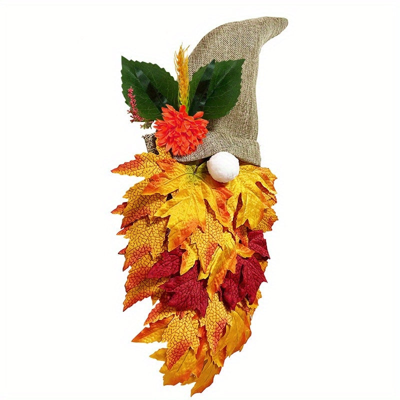 Halloween Gnome Door Hanging Wreath-0