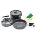 Portable Aluminum Camping Cookware Kit Grey-0