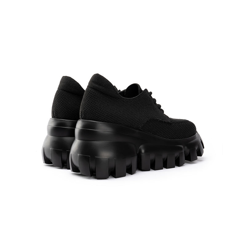 Retro Platform Breathable Chunky Lace Ups-4